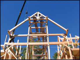 timber peg building frame